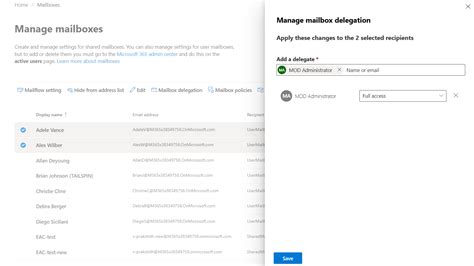 Permissions in Exchange Online .